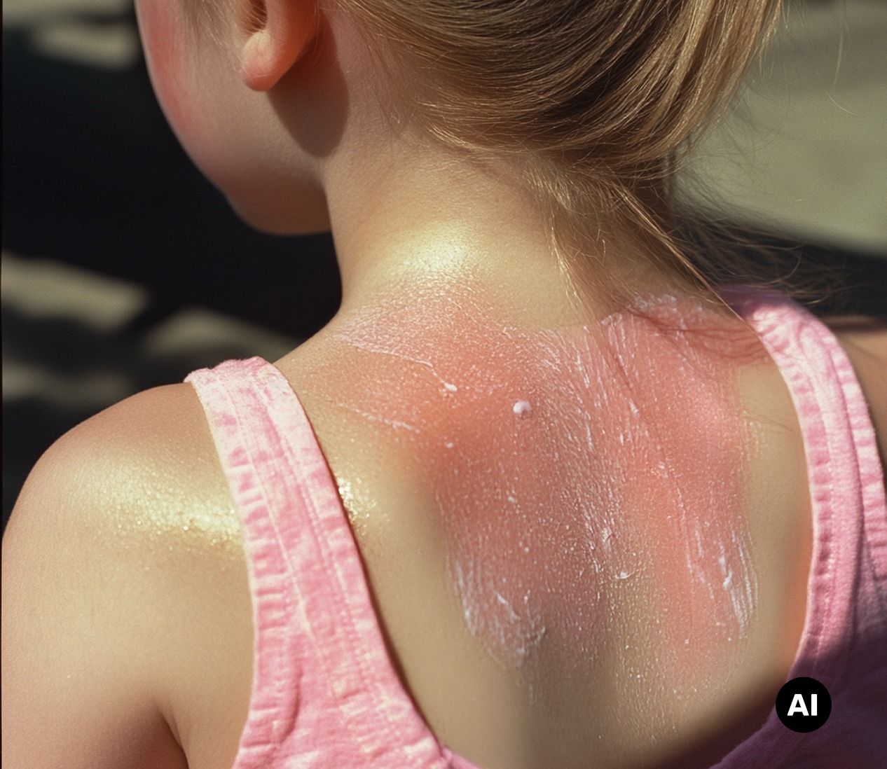 kind sonnenbrand ruecken und schulter